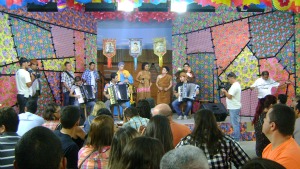 grupo de sanfoneiros no Arraial da Itararé